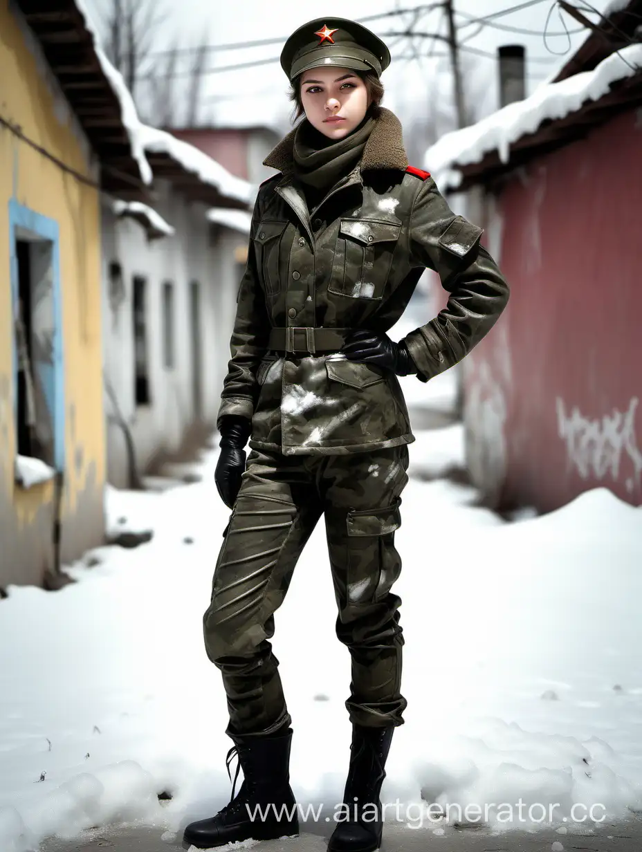 Cuban-Revolutionary-in-Snow-Camouflage-Military-Uniform