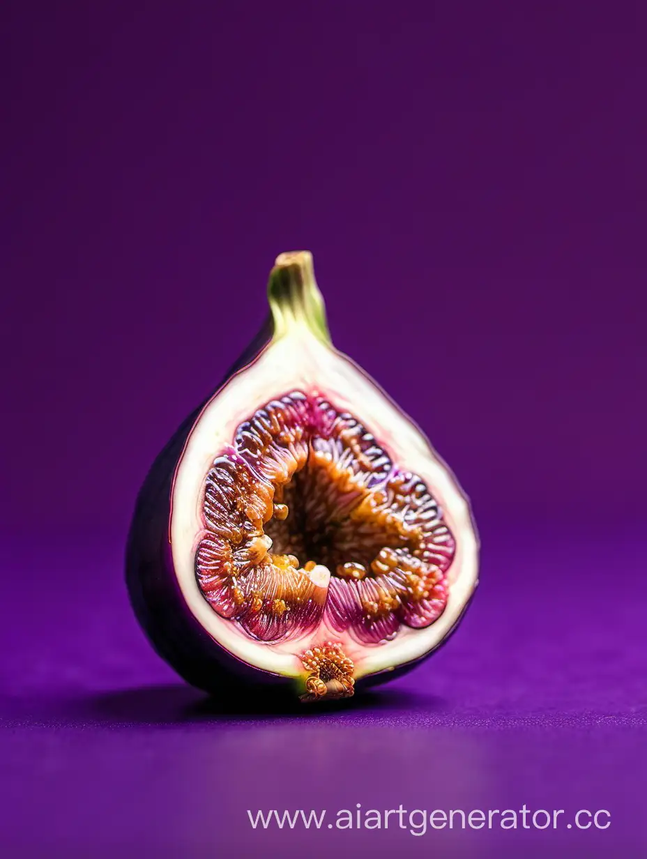 1 Fig close up  purple background