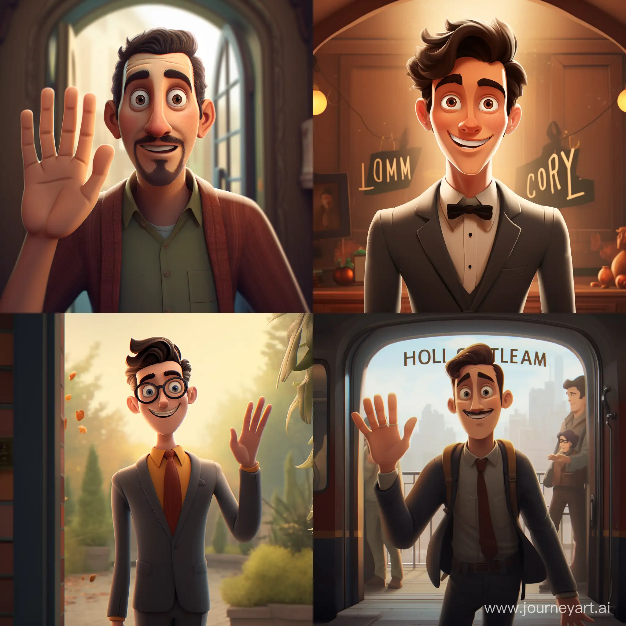 Friendly-Animated-Greeting-Colorful-Man-Saying-Hello