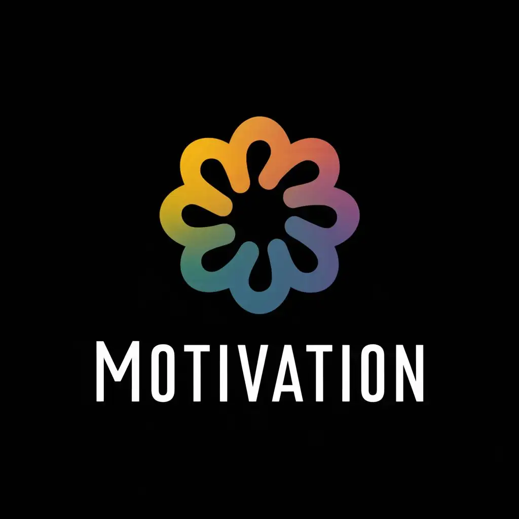 logo, Think about symbols, colors, and fonts that convey positivity, inspiration, and motivation., with the text "motivation", typography