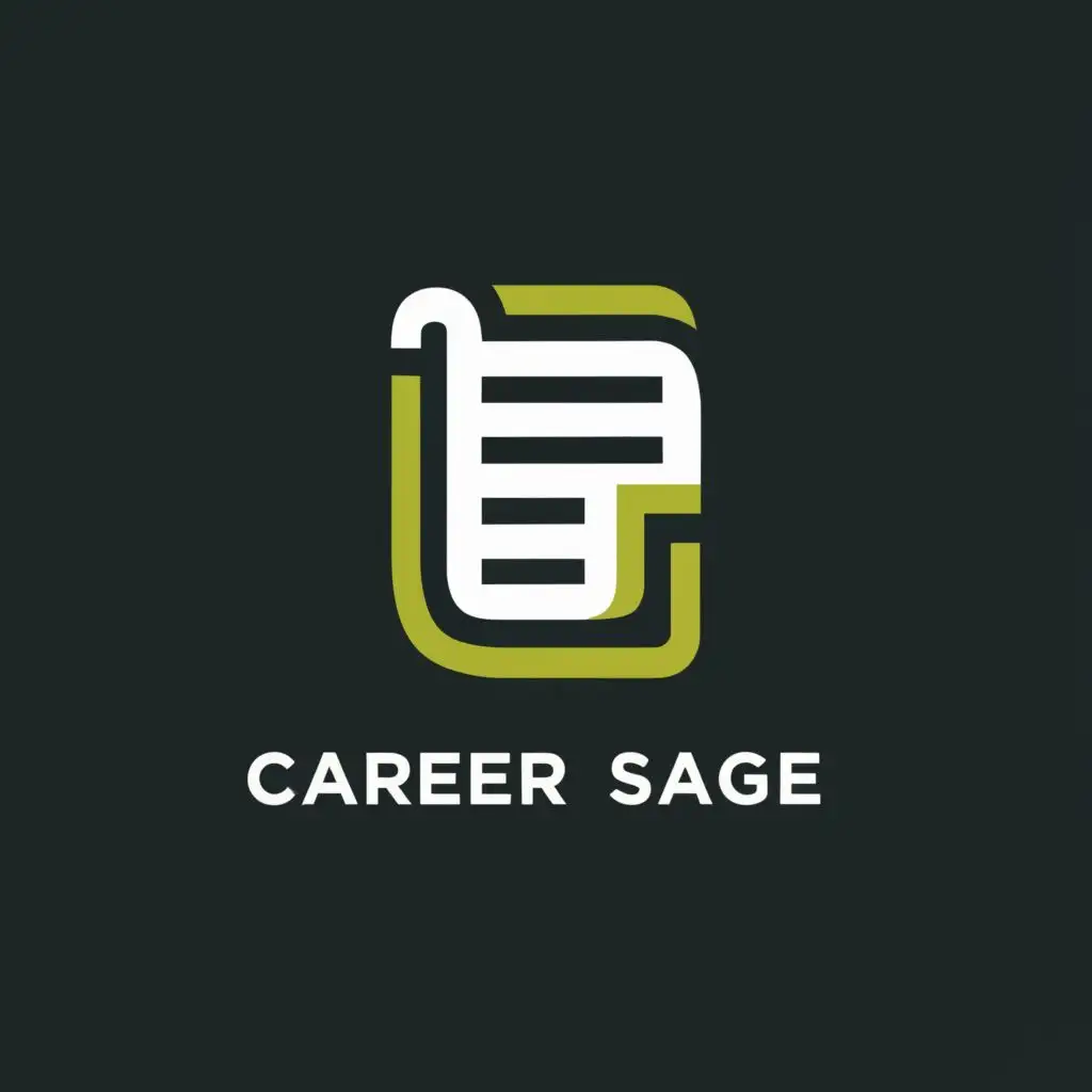 a logo design,with the text "CAREER SAGE", main symbol:Resume,Minimalistic,be used in Education industry,clear background