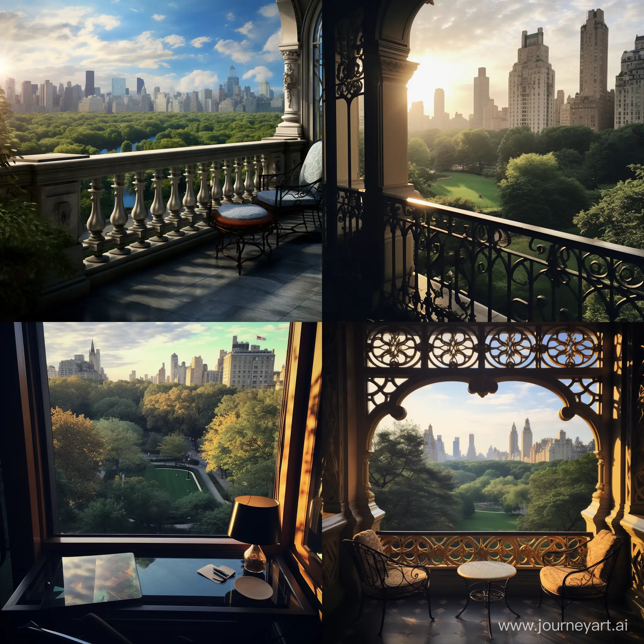 Balcony overlooking Central Park, take on iphone