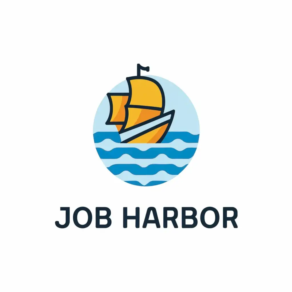 LOGO-Design-for-Job-Harbor-Nautical-Theme-with-Ship-Symbol-on-Clear-Background