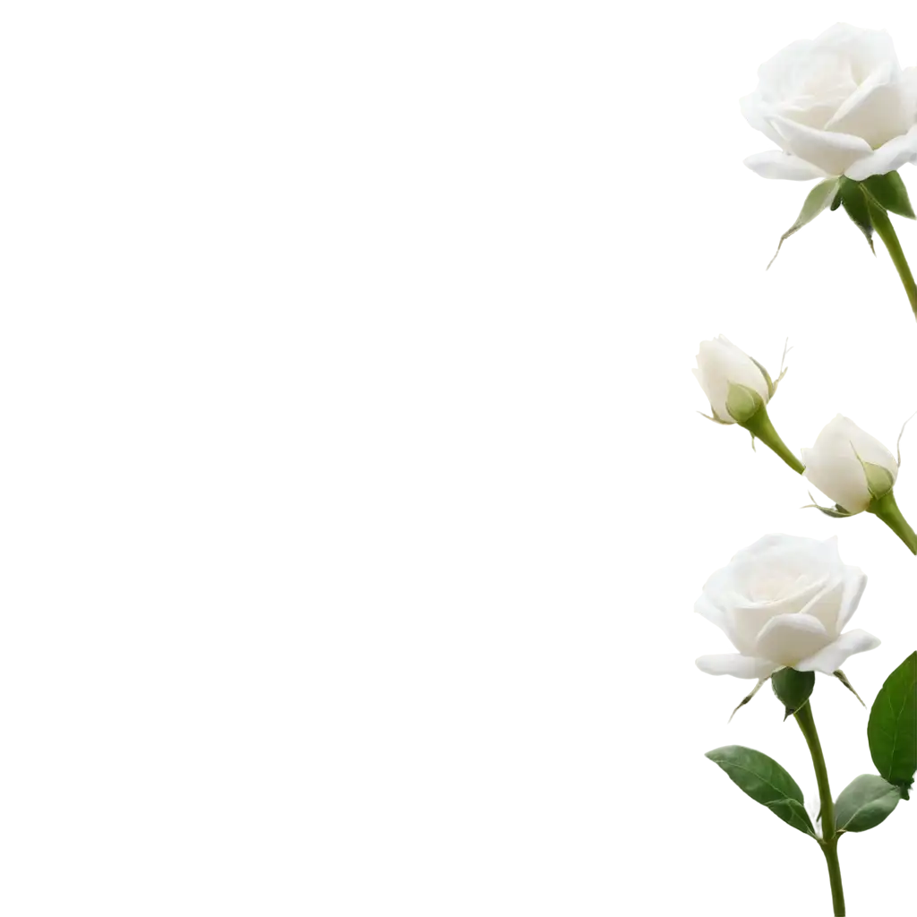 white flowers rose mini
