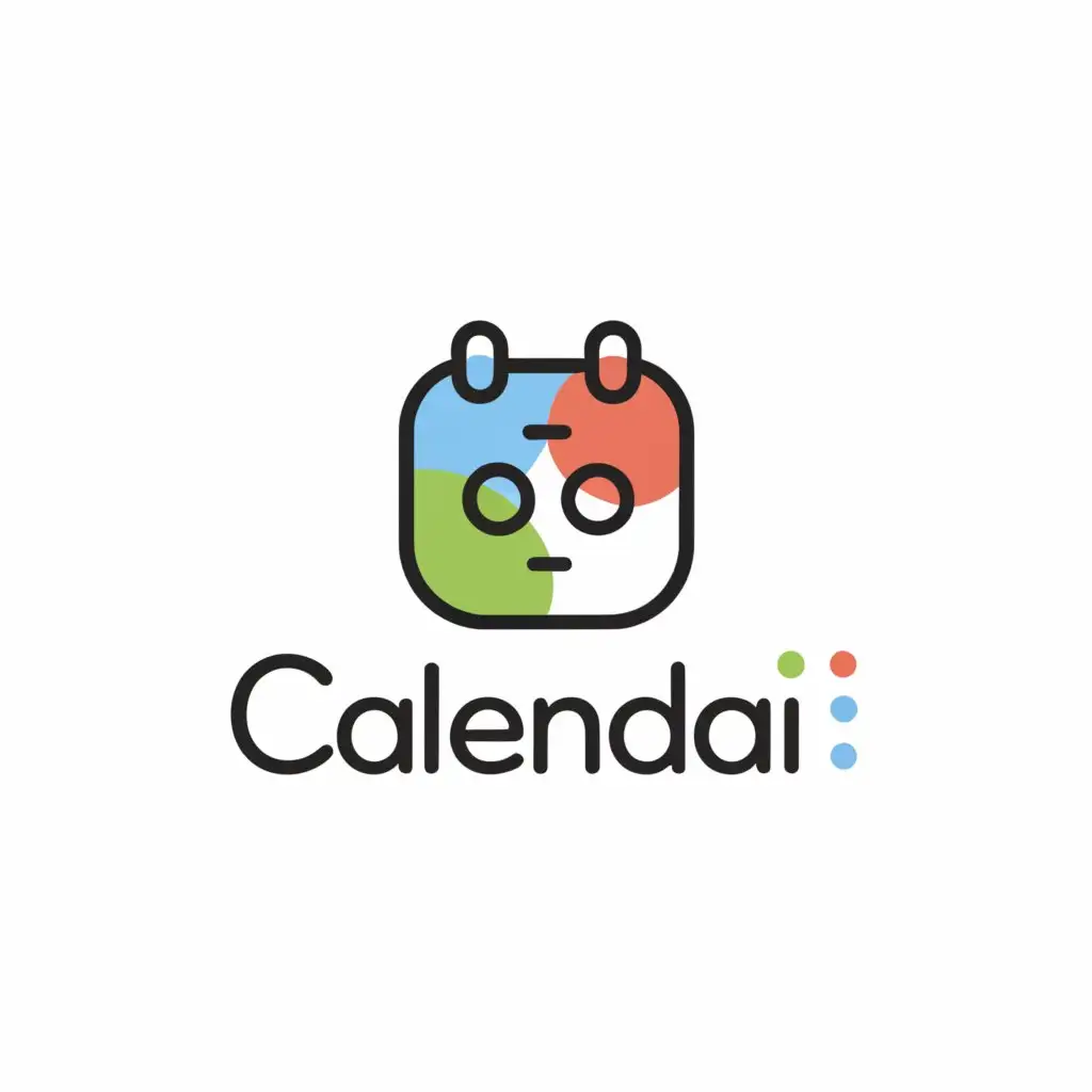a logo design, with the text 'CalendAI', main symbol: A self planning calendar with the help of AI that optimizes appointments, Minimalistic, to be used in Technology industry, clear background