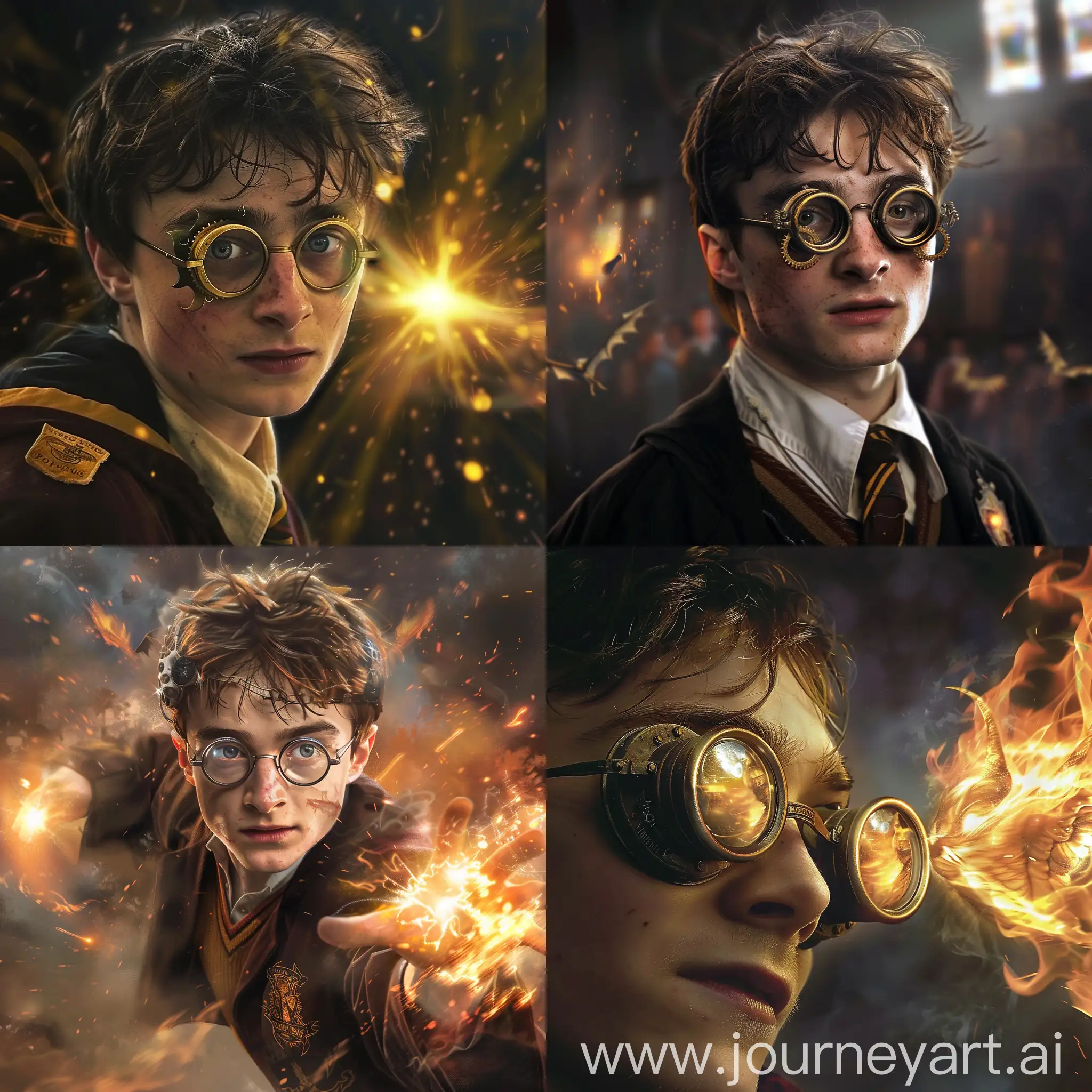 Harry-Potter-Character-Summoning-Patronus-Spell-in-Steampunk-Quidditch-Arena