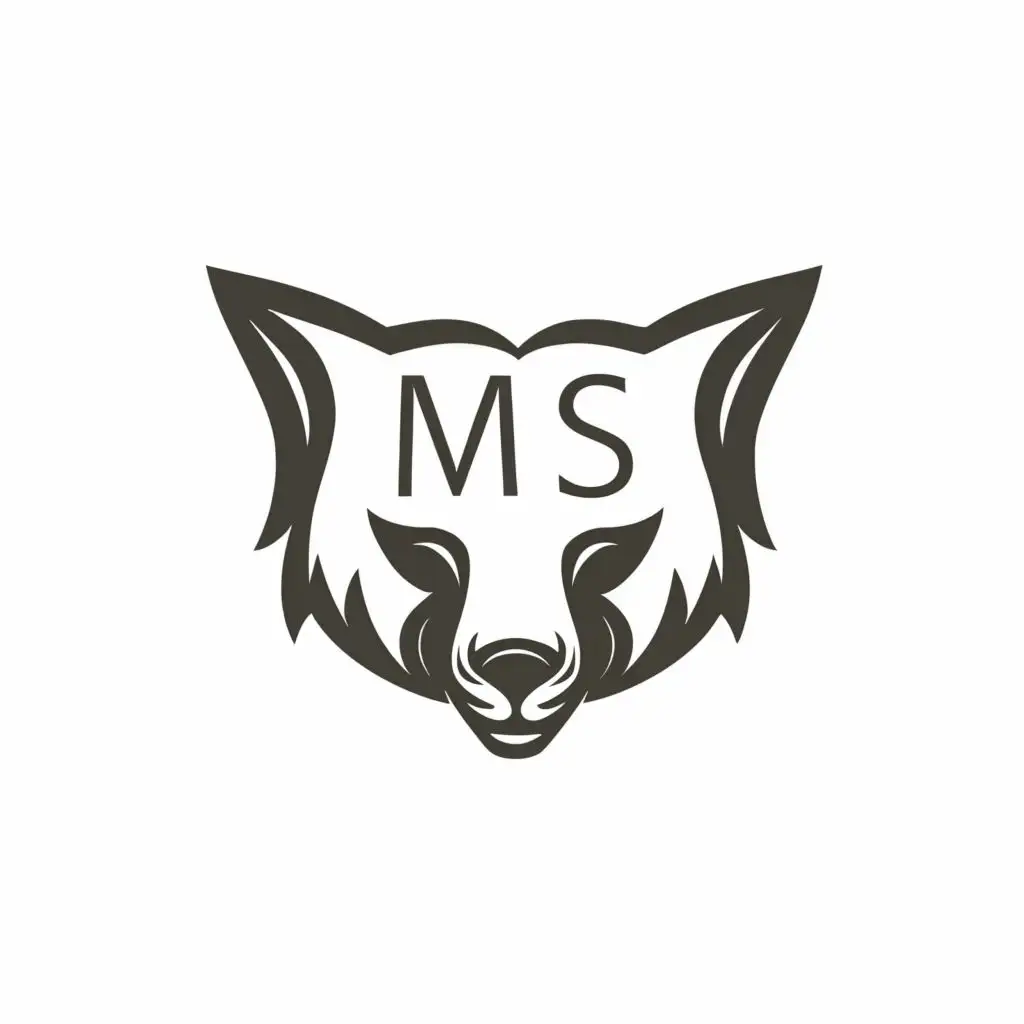 logo, wolf, with the text "ms", typography, be used in Technology industry