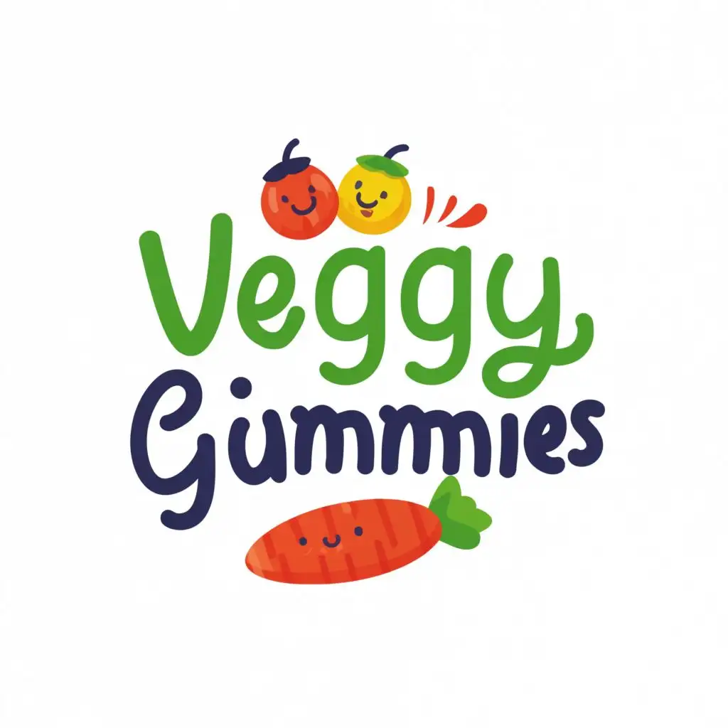 a logo design,with the text "Veggy Gummies", main symbol:vegetable,Moderate,clear background