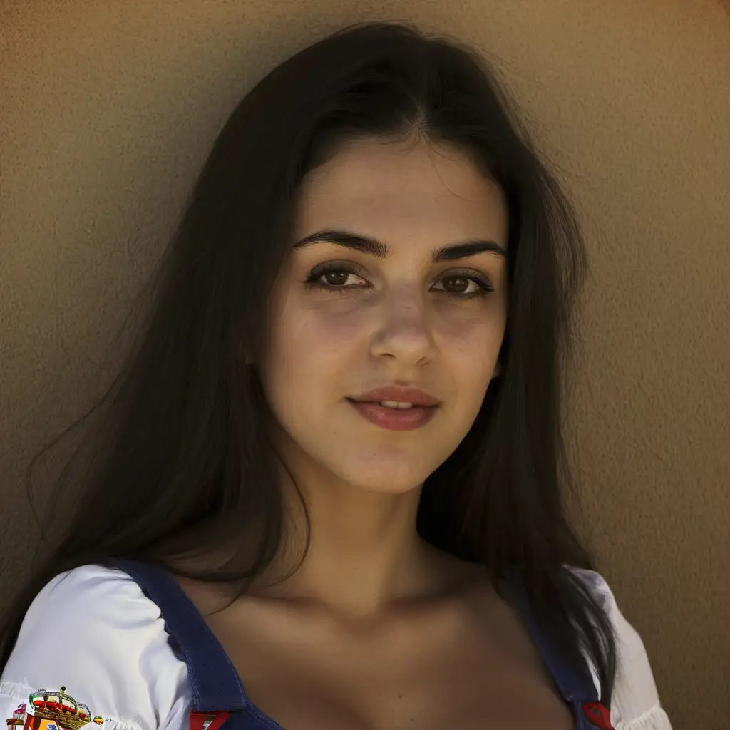 Charming Spanish Girl in Traditional Attire