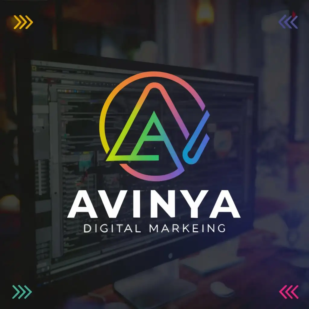 a logo design,with the text "Avinya Digital Marketing", main symbol:Advertise in Digital Marketing,complex,be used in Technology industry,clear background