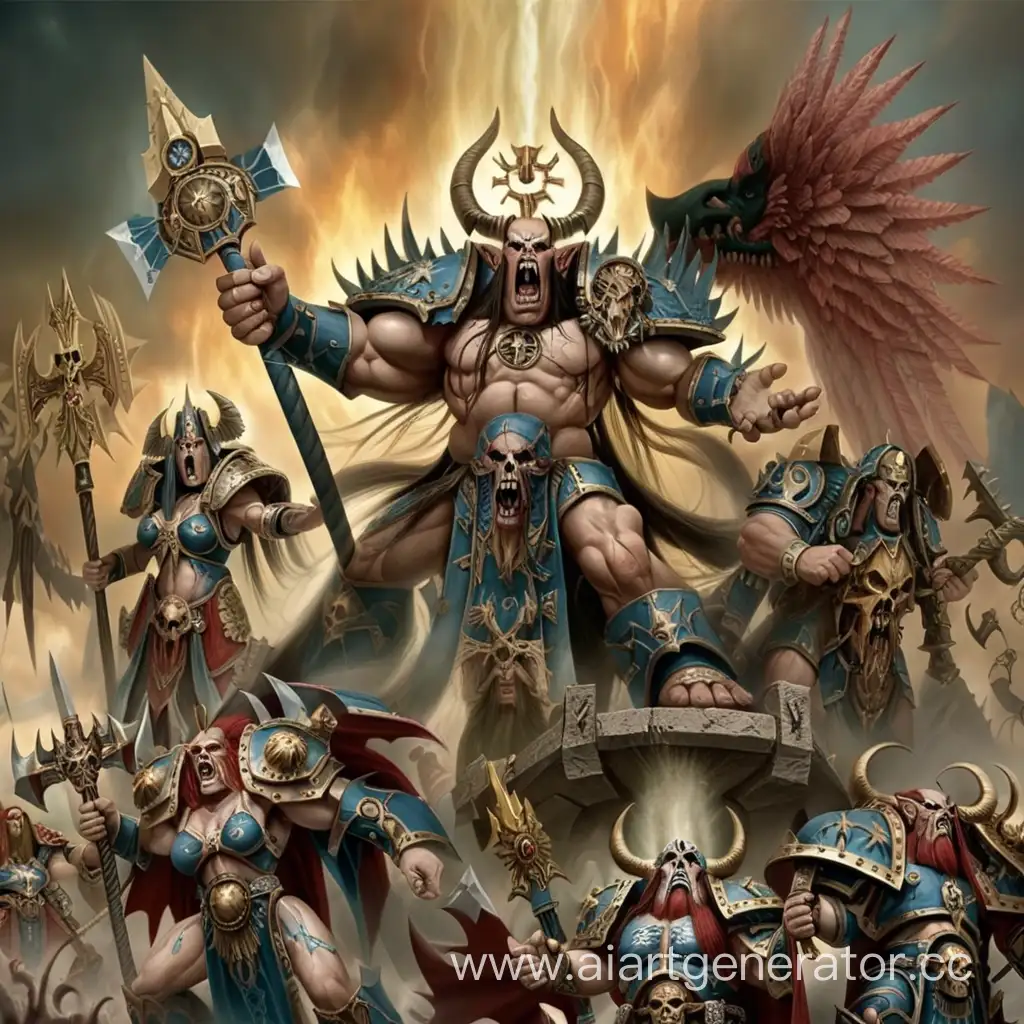 Epic-Battle-of-the-Chaos-Gods-in-Warhammer-Universe