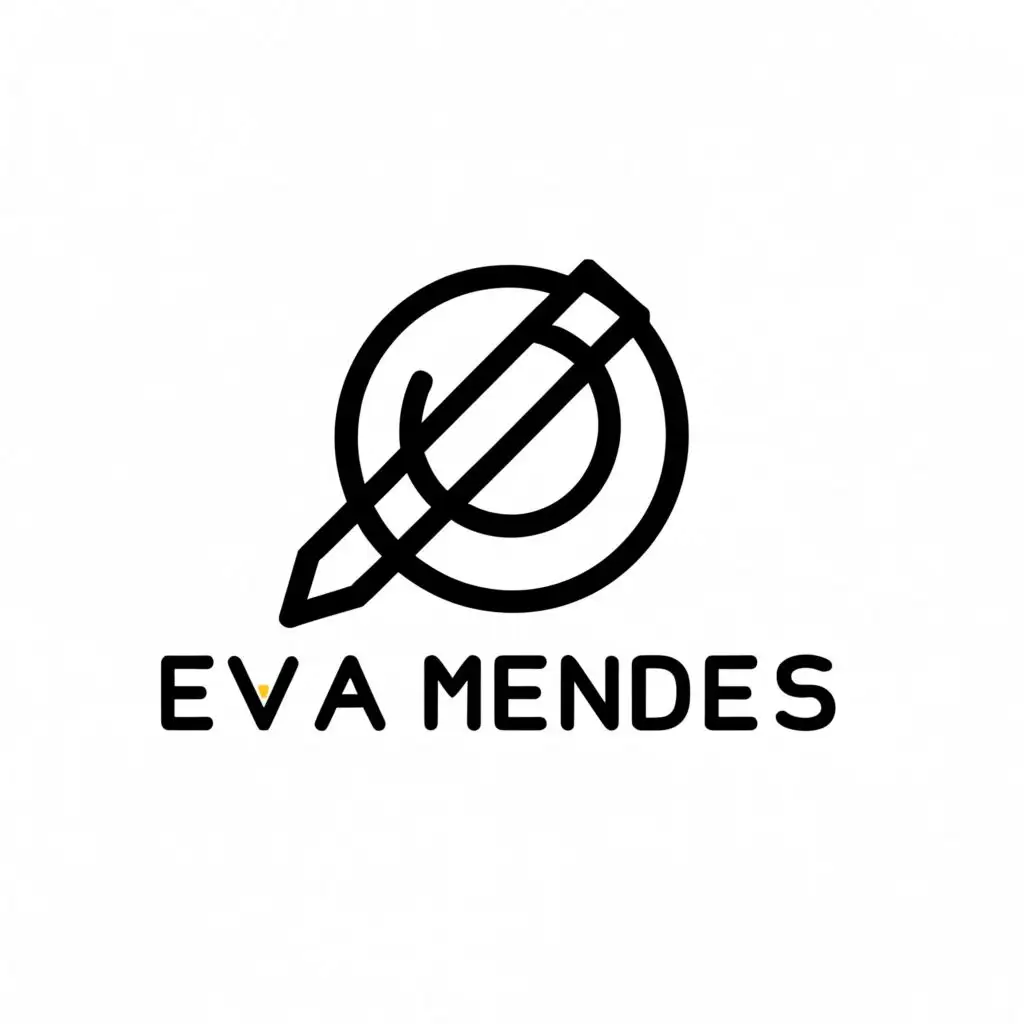 a logo design,with the text "Eva Mendes", main symbol:Graphic designer,Minimalistic,clear background