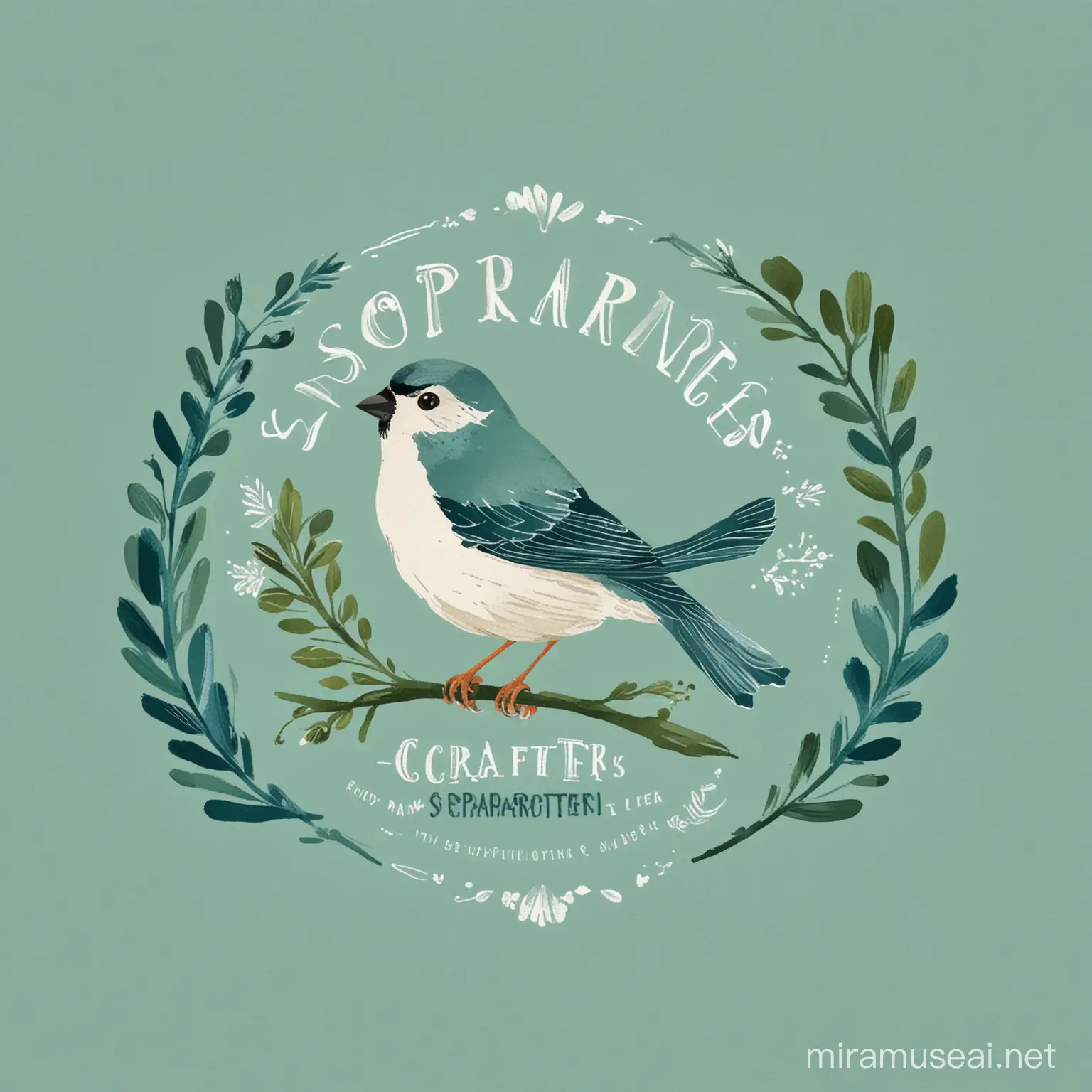 Certainly, here's the updated prompt:

"Please generate a logo design image for SparrowCrafters, a digital marketing company. Include a sparrow and a crafting element, representing simplicity and versatility. Use a vibrant and inviting color scheme, incorporating shades of blue and green. Utilize bold and attention-grabbing fonts for the heading. Save the image in a high-resolution format."