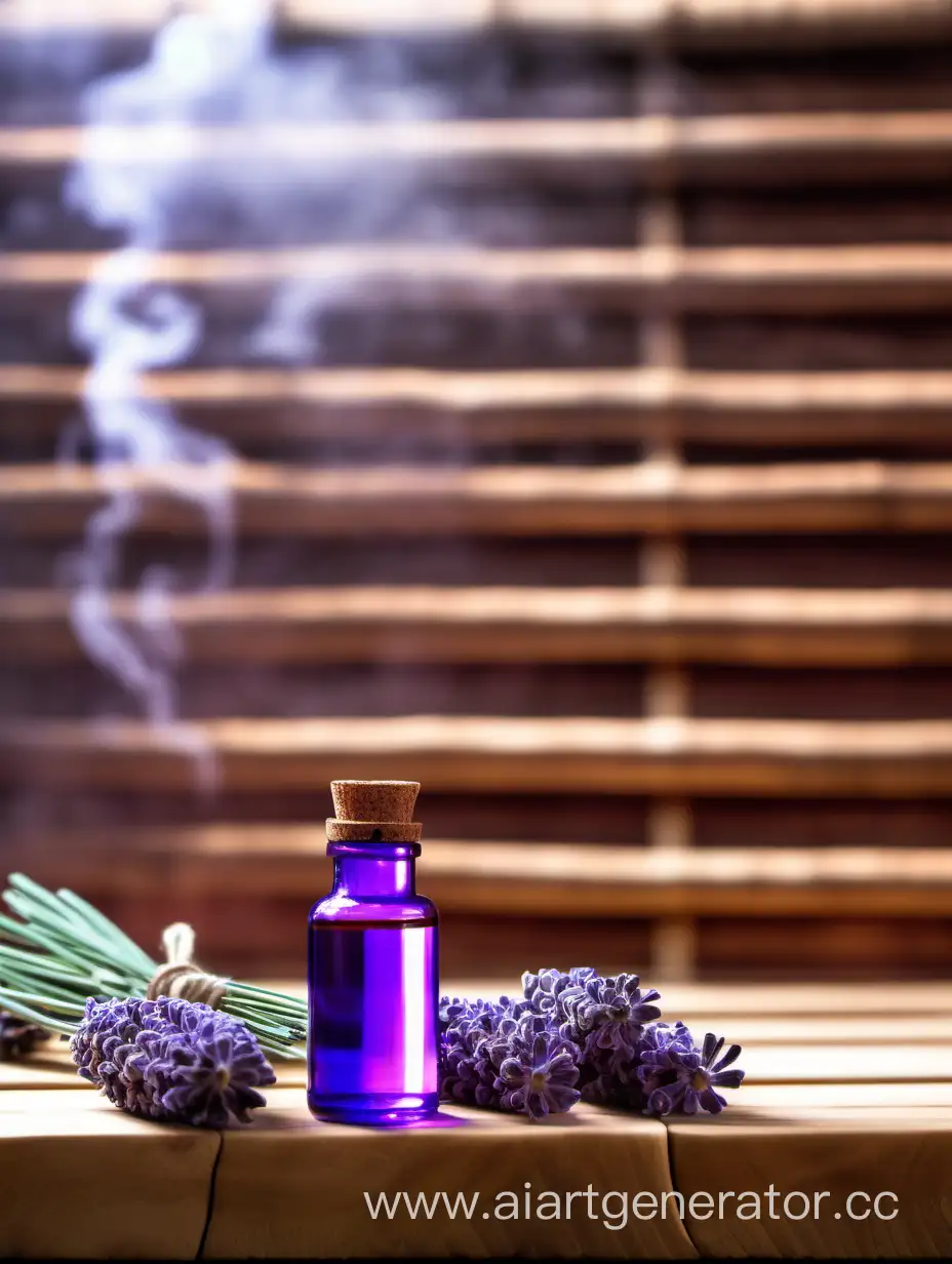 Lavender-Essential-Oil-Bottle-in-Sauna-Setting