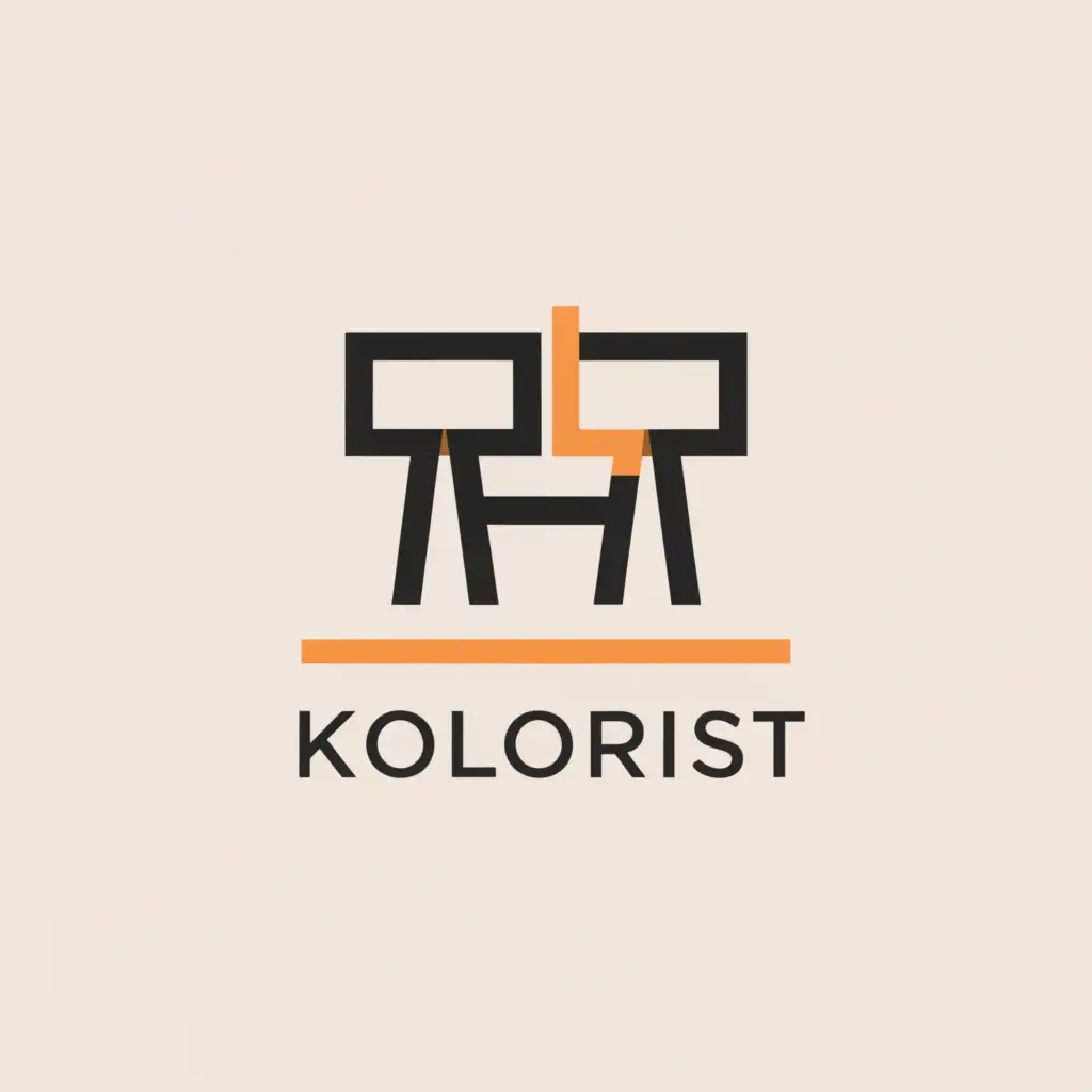 a logo design,with the text "KOLORIST", main symbol:Furniture,Minimalistic,be used in Retail industry,clear background