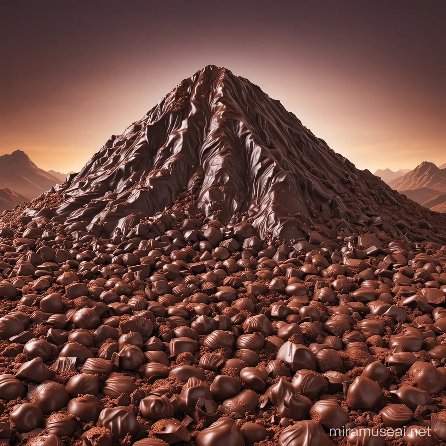 Chocolate Mountain Landscape Sweet Haven of Delicious Temptation