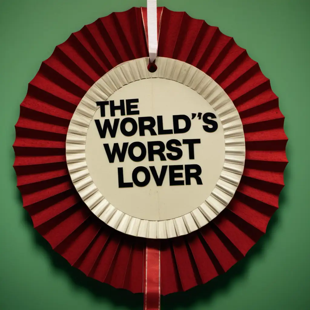 Rosette with Inscription The Worlds Worst Lover