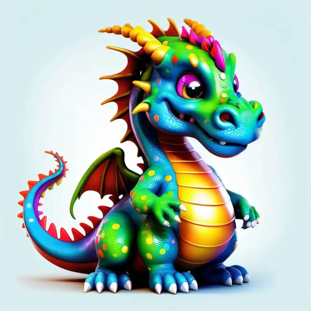 colorfull friendly dragon