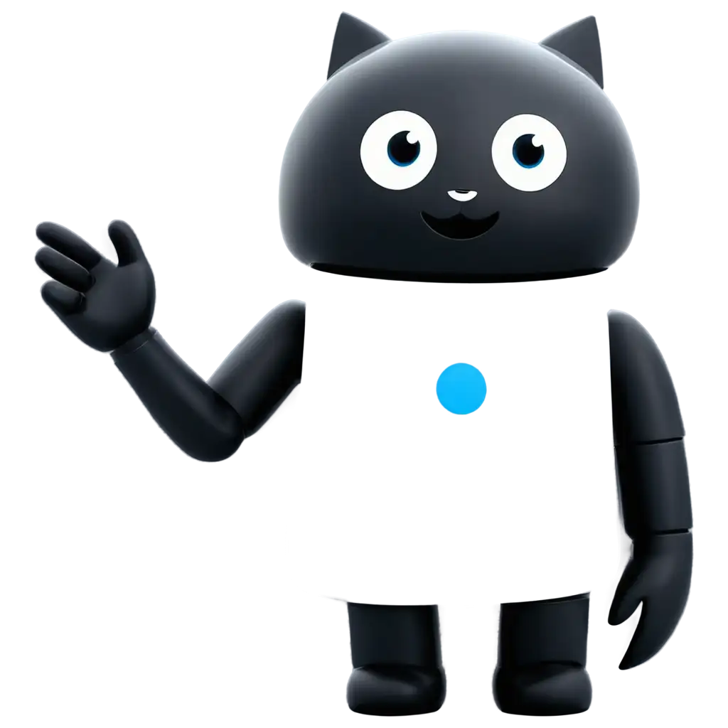 chat bot with Blackground without any text and added cuteness