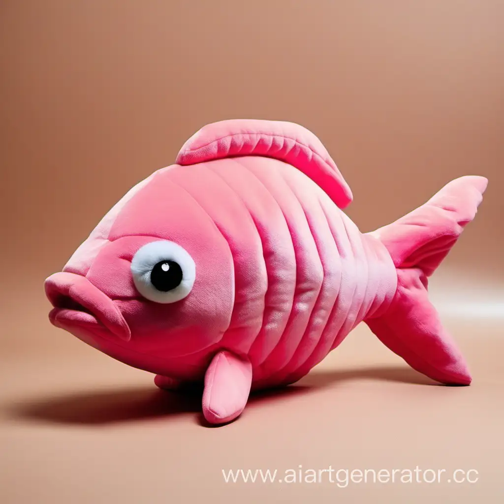 розовая тупая мягкая игрушка рыба длинная 
