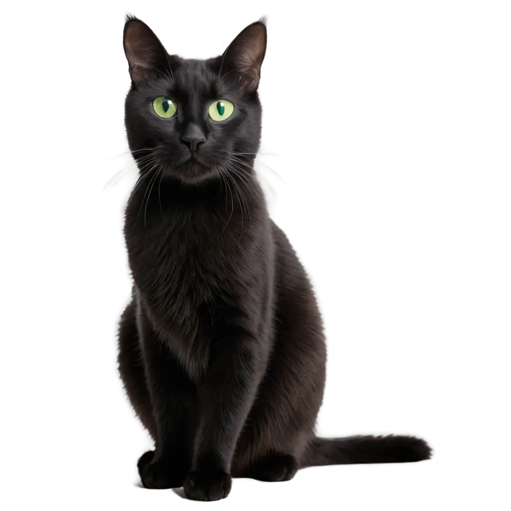 Majestic-Black-Cat-with-Green-Eyes-HighQuality-PNG-Image-for-Stunning-Visuals