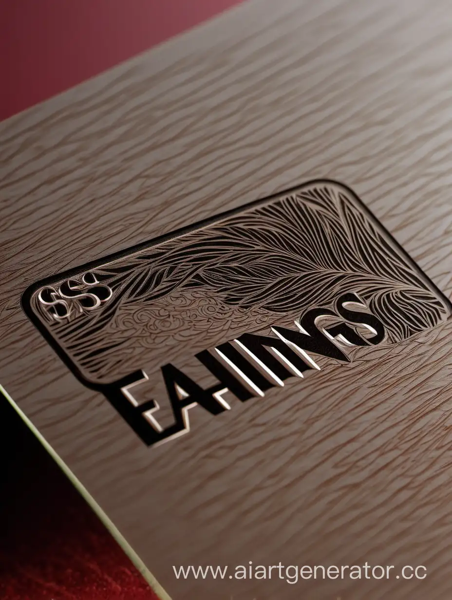Make an engraving on a bank card "Earnings"