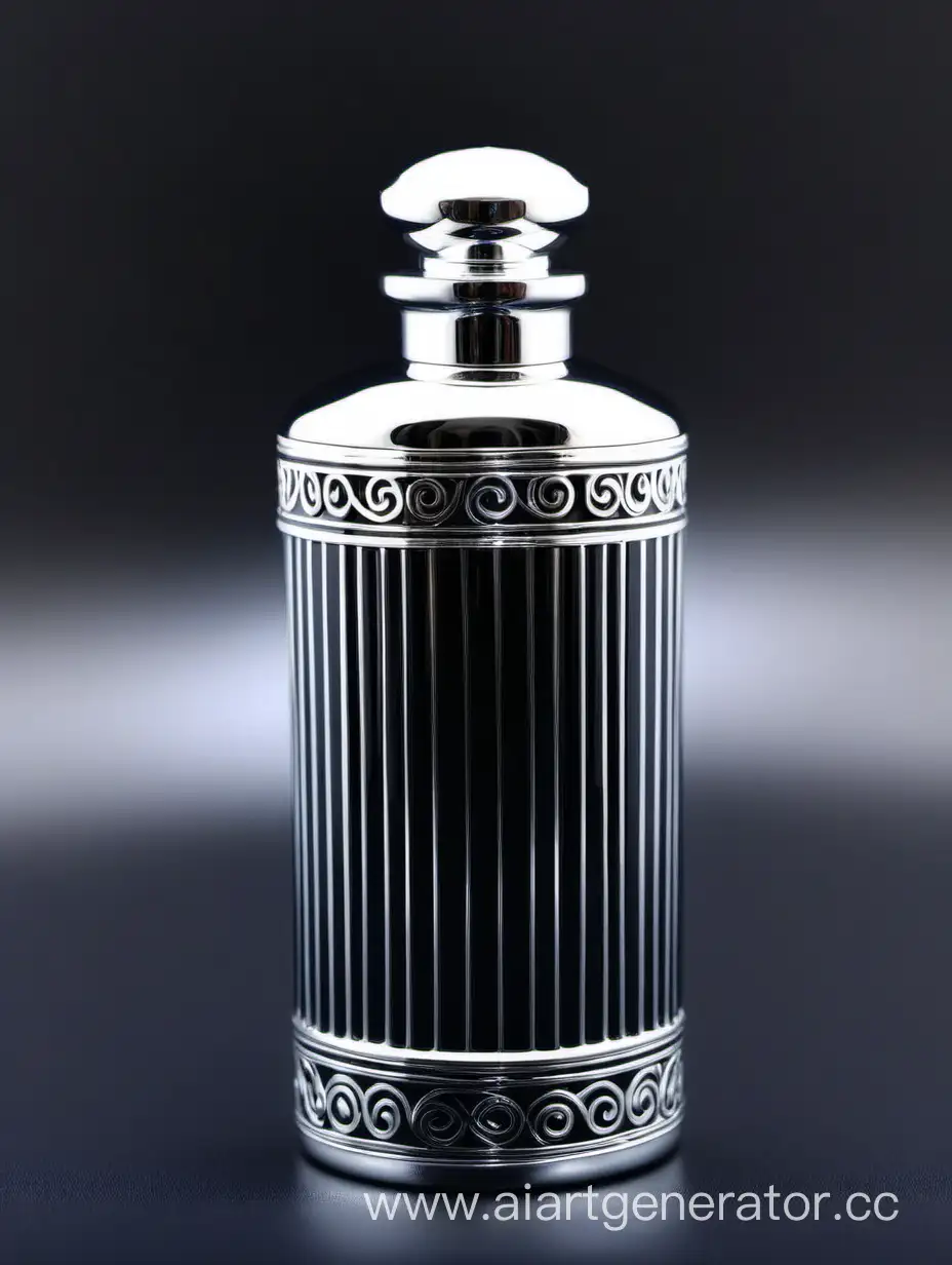 Luxurious-Zamac-Perfume-Bottle-with-Ornamental-Black-Design