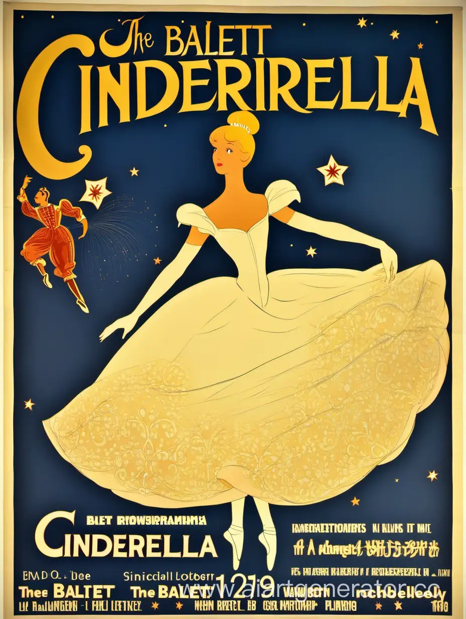 poster for the ballet "Cinderella"
