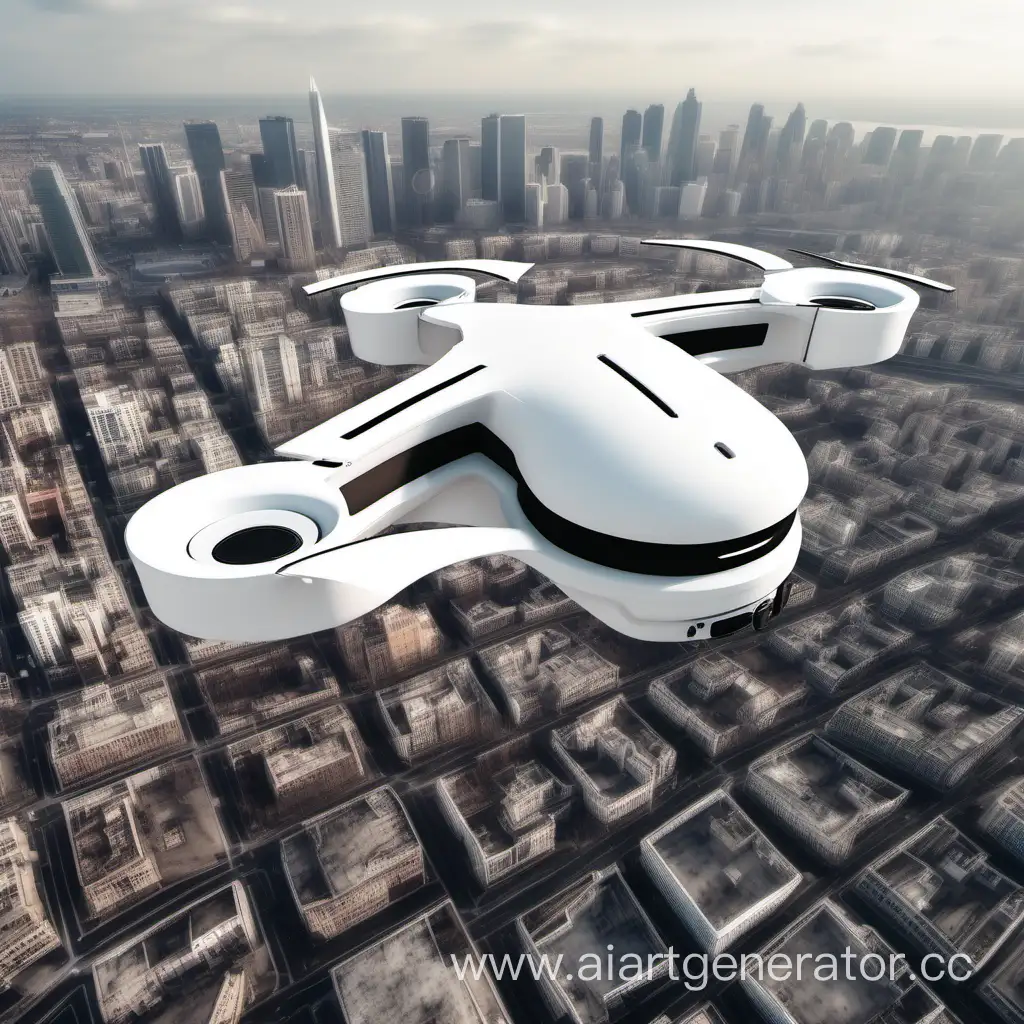 Unique-White-Drone-Delivering-Cargo-Over-Urban-Landscape