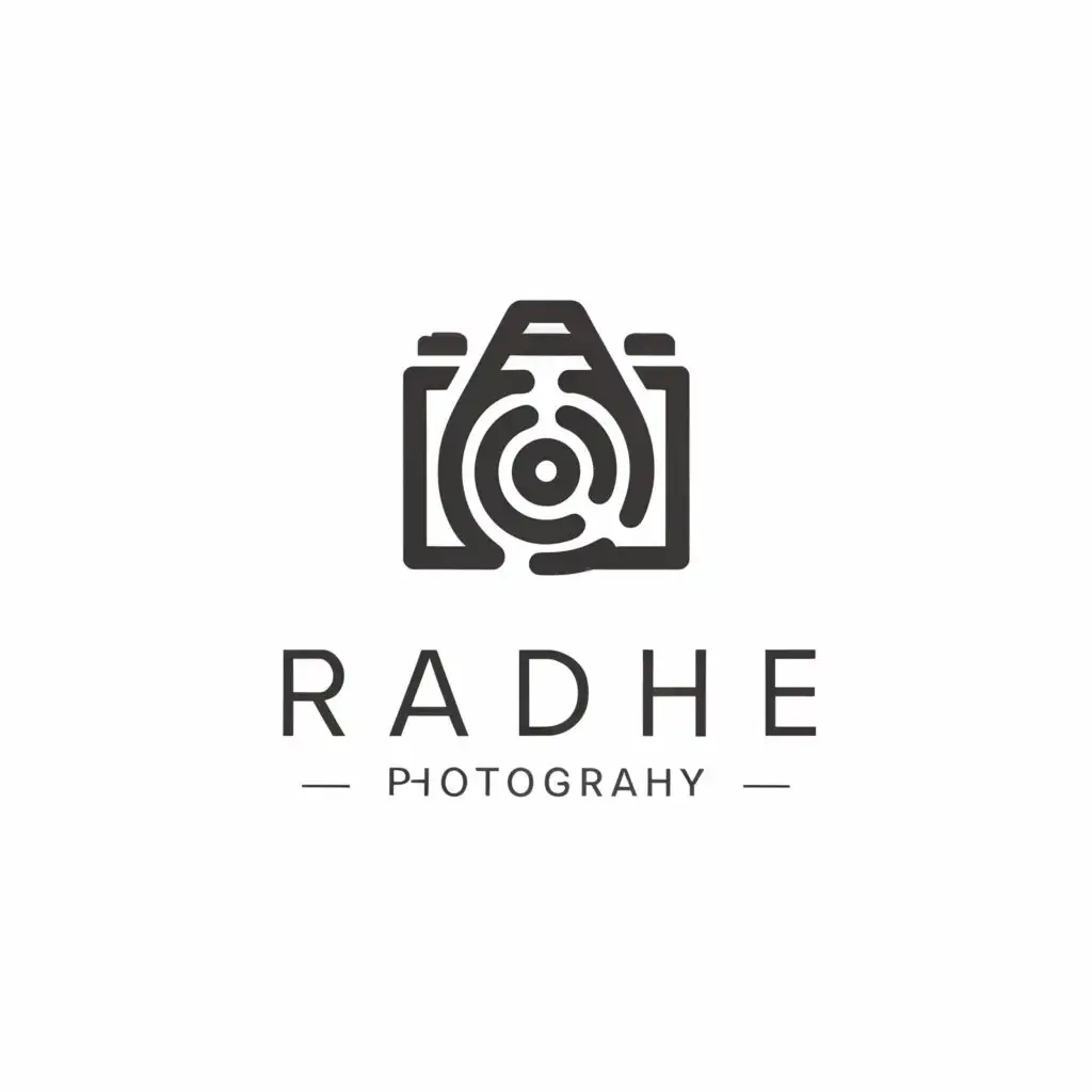 LOGO-Design-for-Radhe-Photography-Minimalistic-PhotogrPHY-Theme-with-Clear-Background