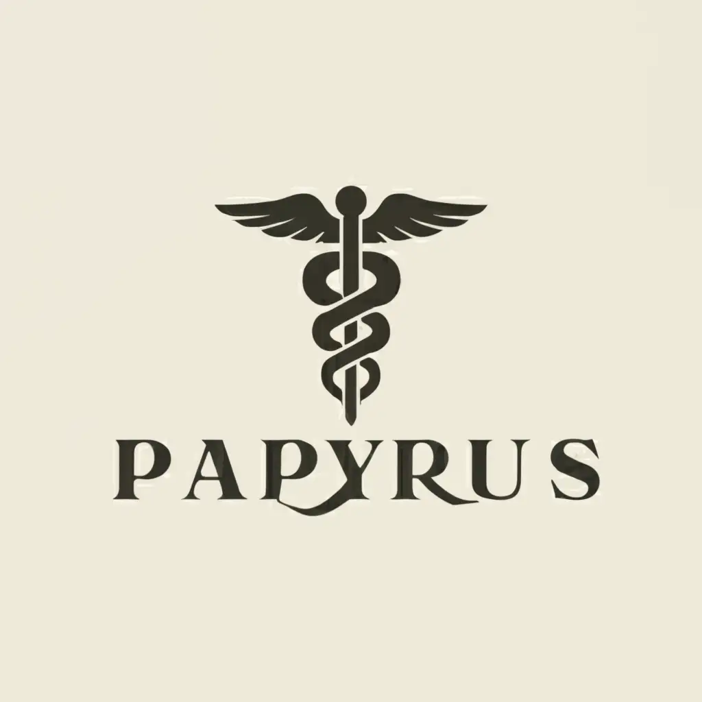 LOGO-Design-For-Papyrus-Medical-Symbolism-with-Clear-Background