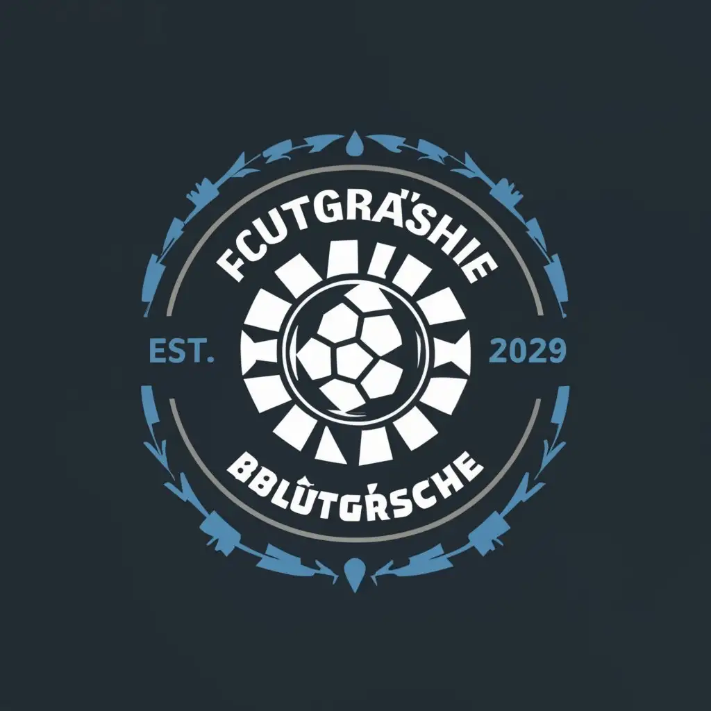 a logo design,with the text "FC Blutgrätsche", main symbol:Soccer,Moderate,be used in Sports Fitness industry,clear background