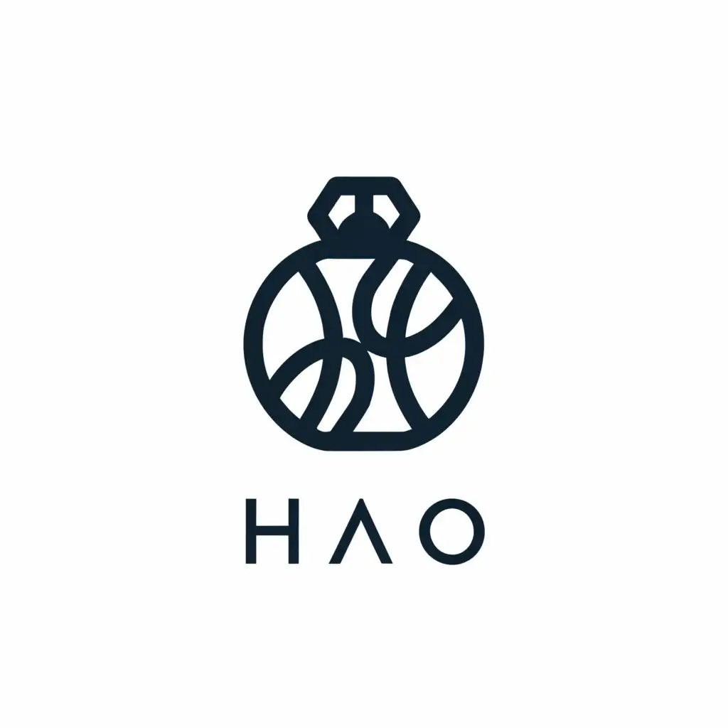 a logo design,with the text "HAO", main symbol:Perfume,Moderate,clear background