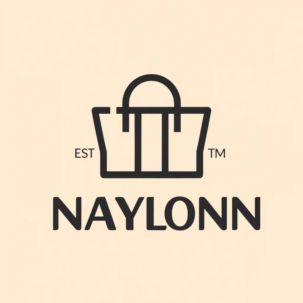 a logo design,with the text "NAYLON", main symbol:bag,Moderate,be used in Retail industry,clear background