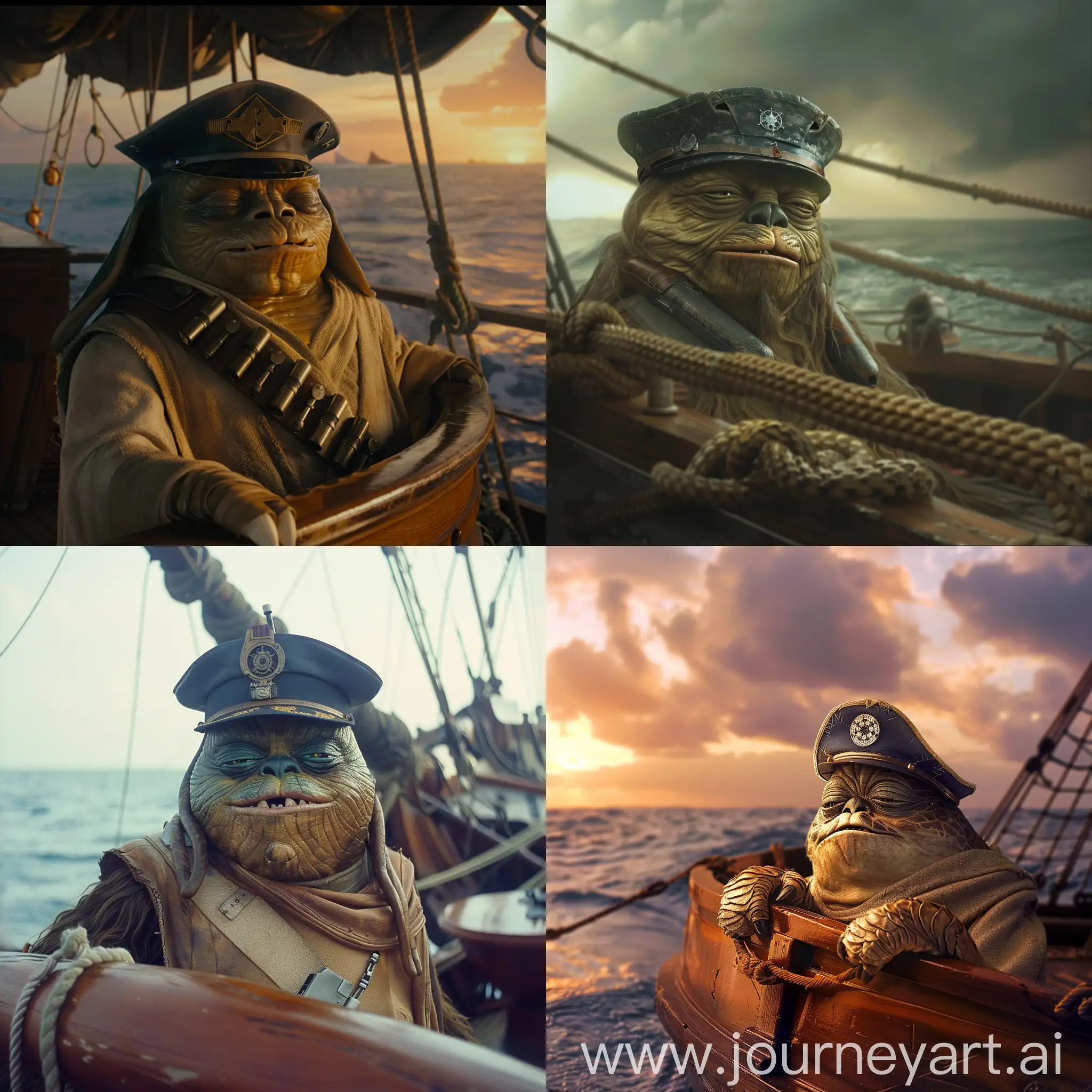 Jabba-the-Hutt-Wearing-Captains-Hat-Aboard-Ship-at-Sea