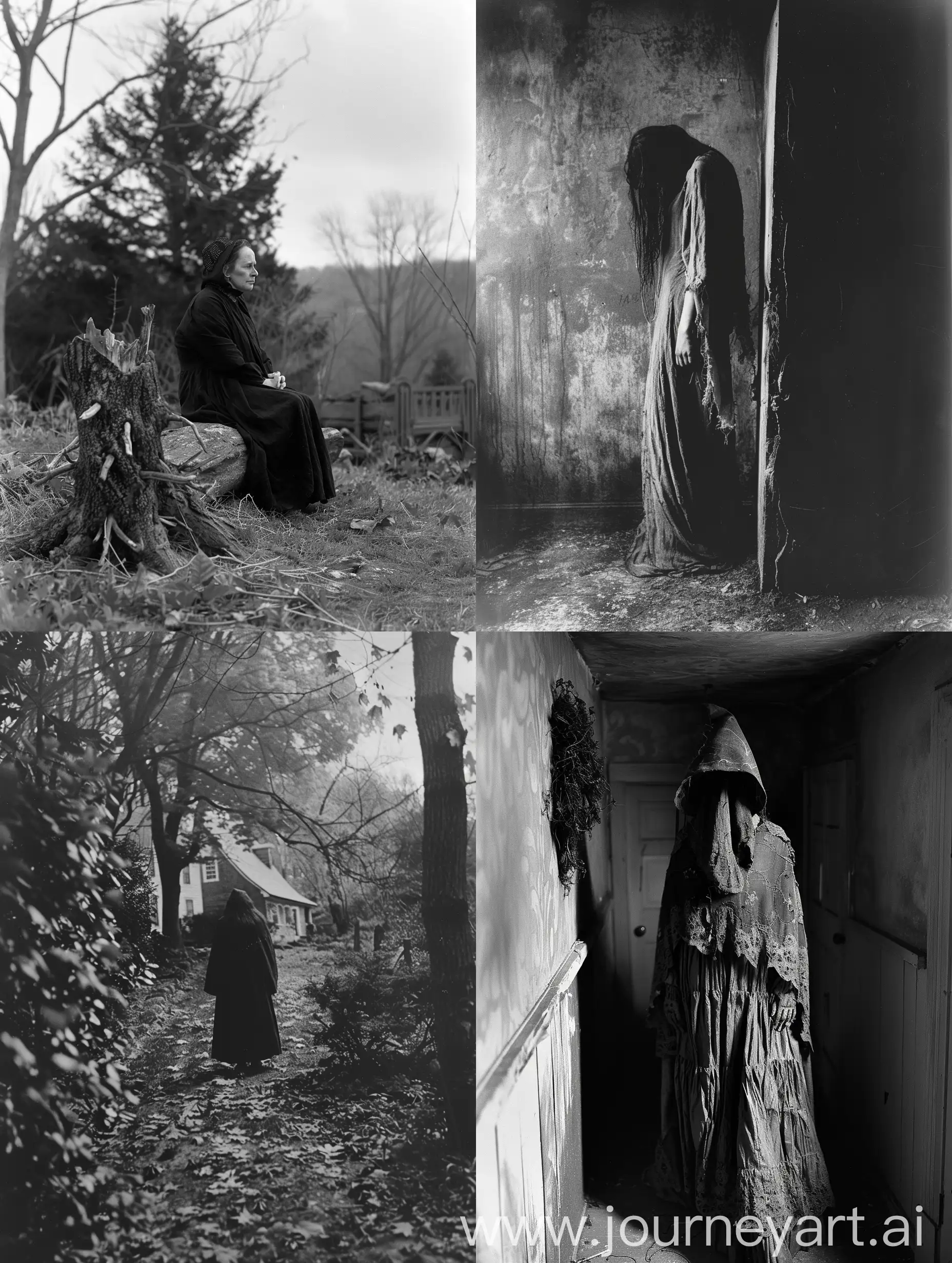 True events of Salem witch trials, unhinged, attention to detail, pagan horror, occult core, film photography, dark horror, expired 35mm film, grayscale