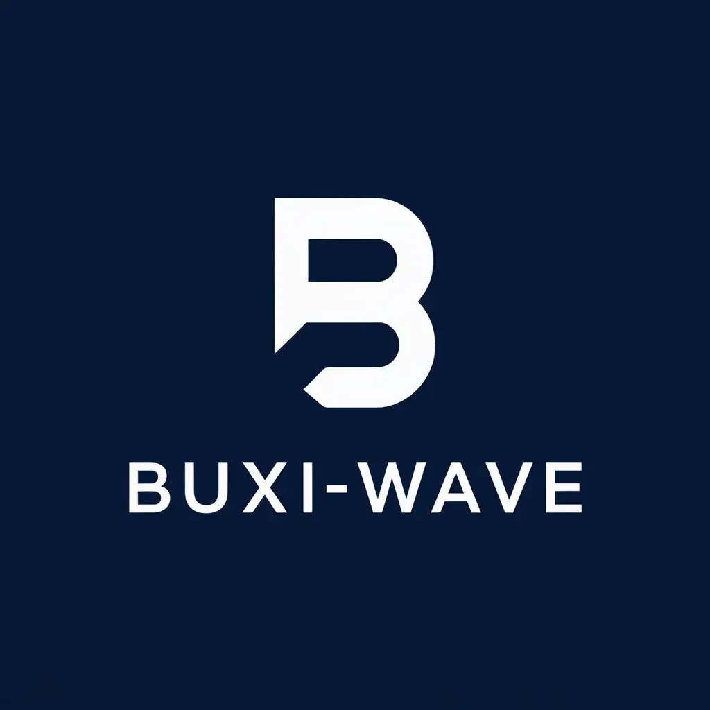 logo, B, with the text "BUXIWAVE", typography, be used in Internet industry