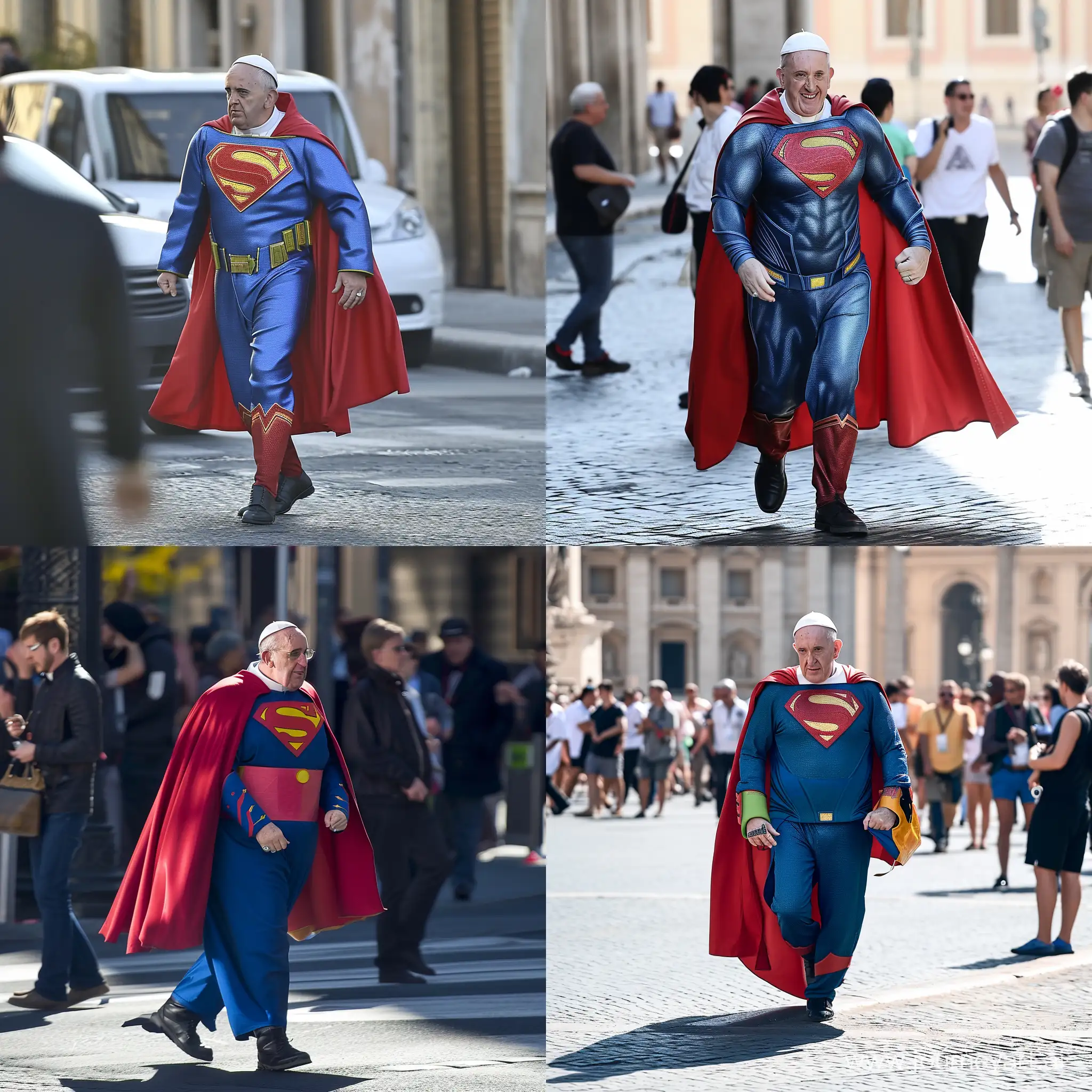Pope-Walking-in-Superman-Suit