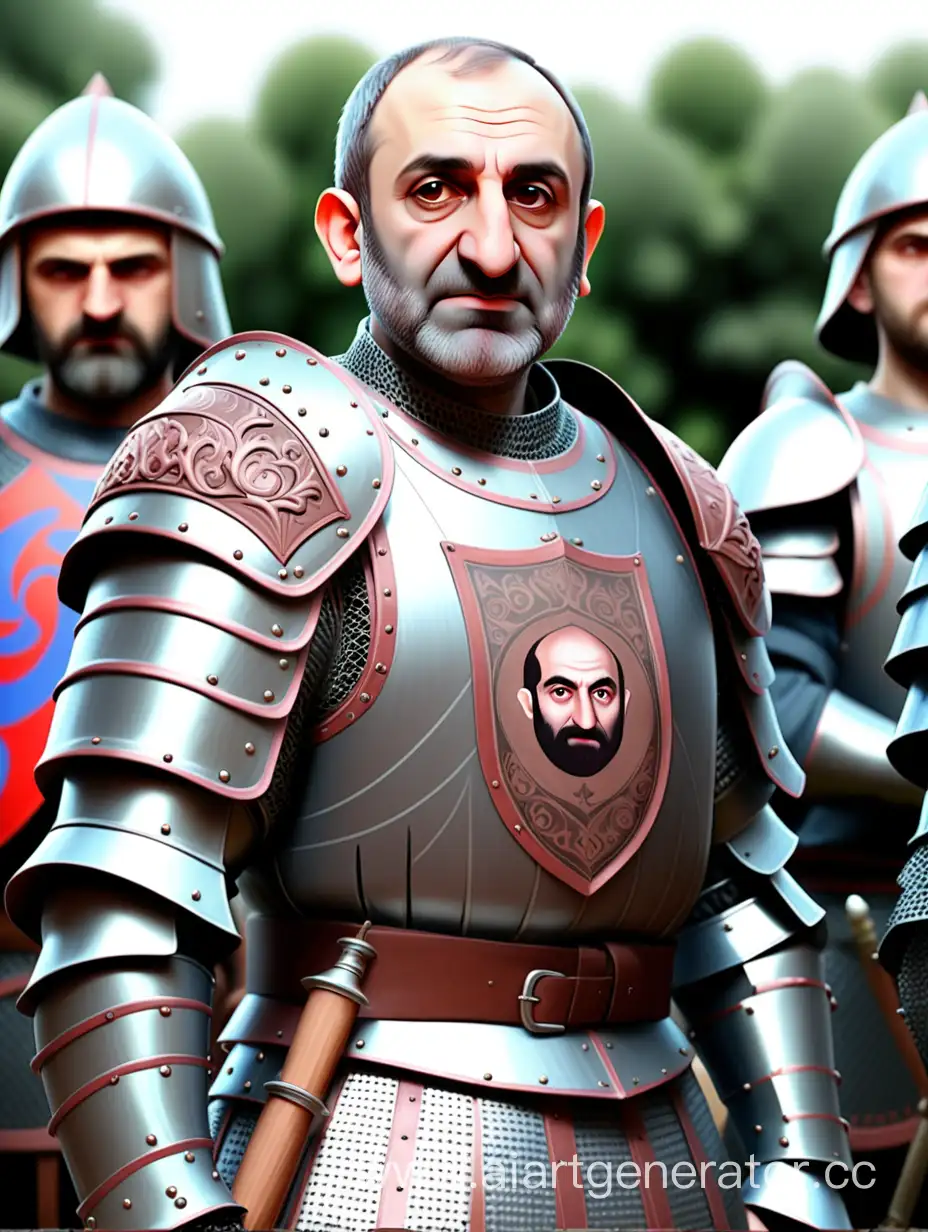Nikol Pashinyan in middle ages armor
