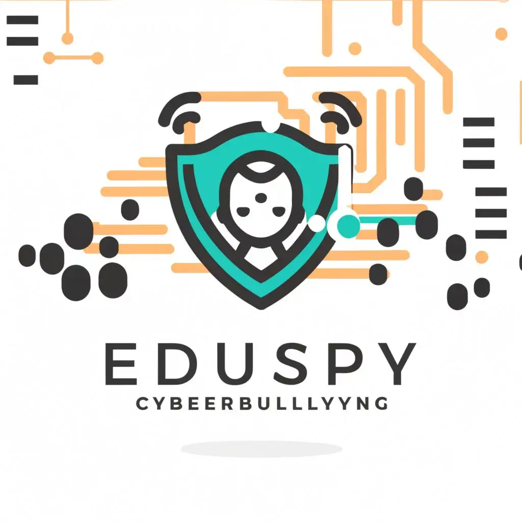 a logo design,with the text "EduSpy", main symbol:protect children from cyber bullying and allows parents to watch the suspect data data from child's phone,Minimalistic,be used in Internet industry,clear background