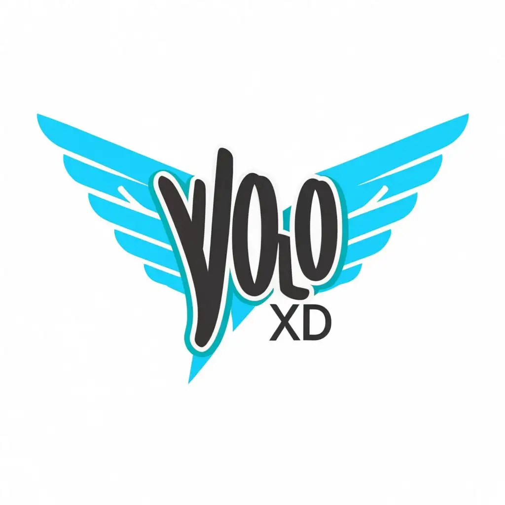 logo, big logo for screen , wings, with the text "YOLO XD", typography, be used in Medical Dental industry
