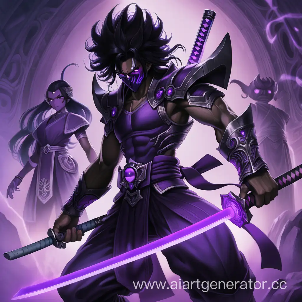 Mysterious-Warrior-with-Black-Katana-Confronts-Ancient-DemonGod