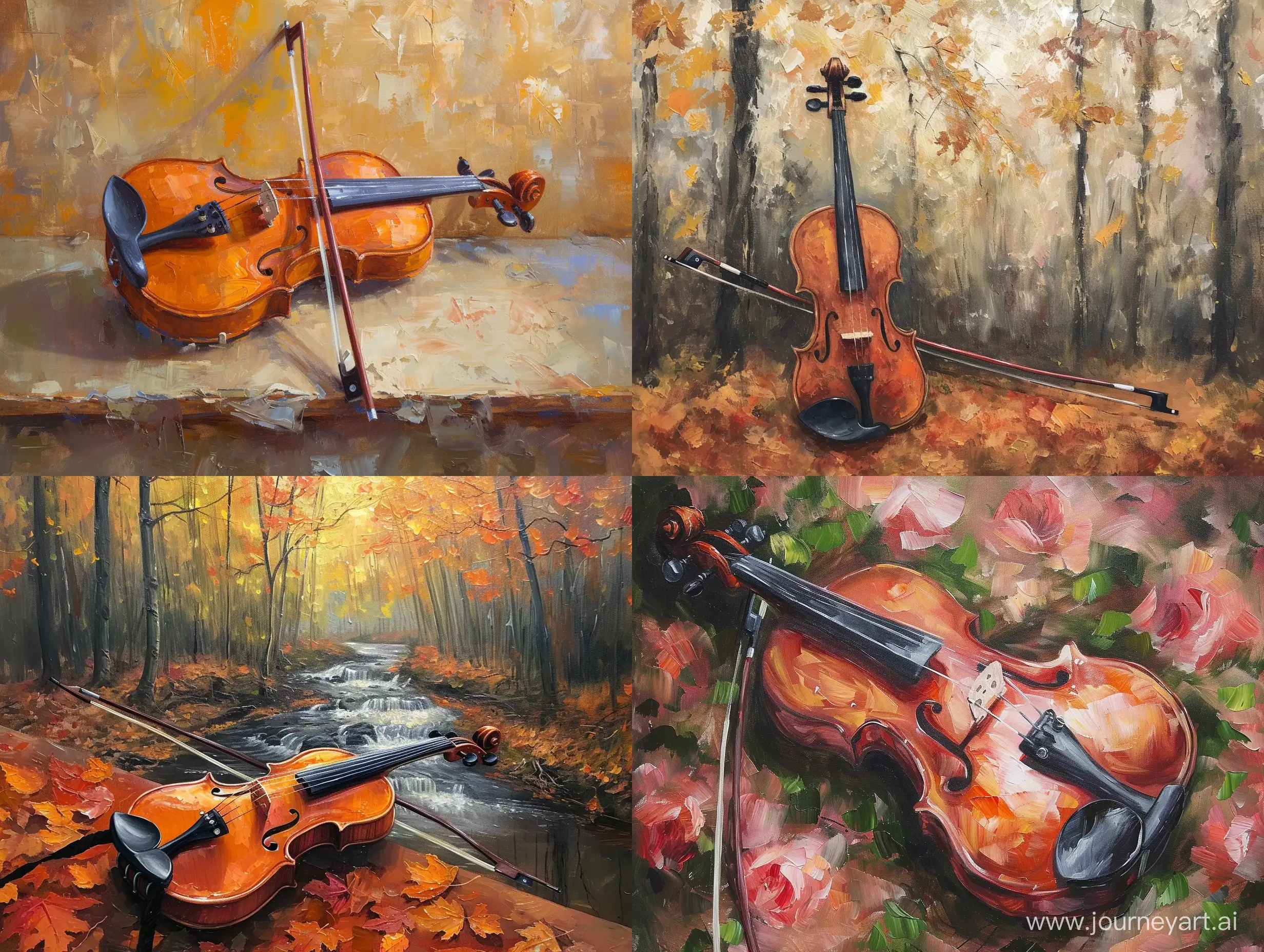 Seasonal-Harmony-Elegant-Violin-Sonata-in-Oil-Painting