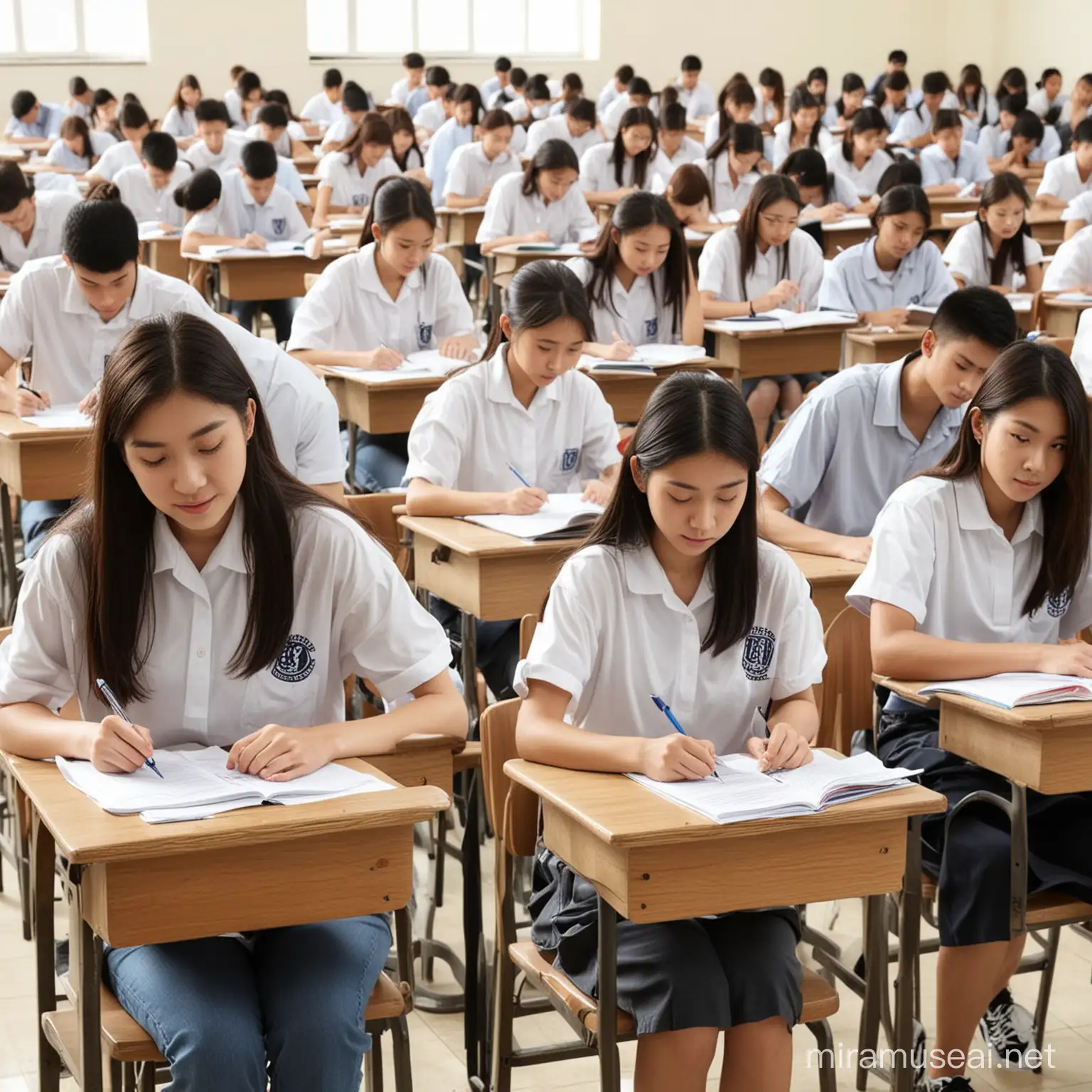 Students Preparing for College Entrance Exams
