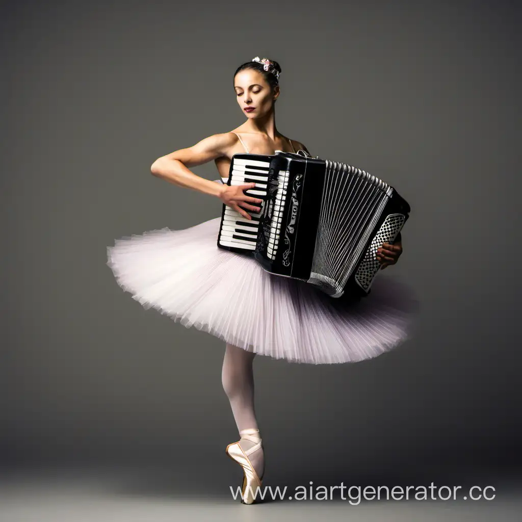 ballet dancer plays accordion