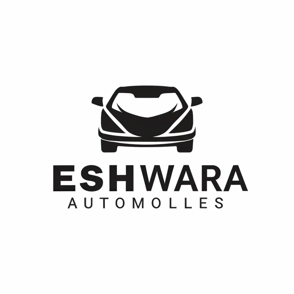 a logo design,with the text "eshwara automobiles", main symbol:vehicals,Moderate,be used in Automotive industry,clear background