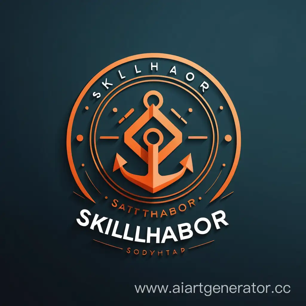 Логотип компании, которая помогает развивать самые крутые и лучшие сатрапы современности с названием "SkillHarbor"