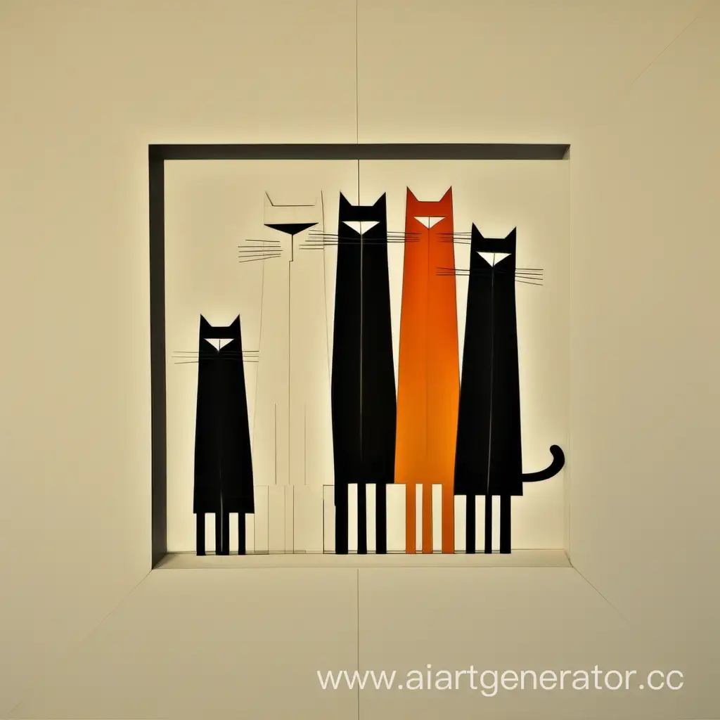 three cats suprematism