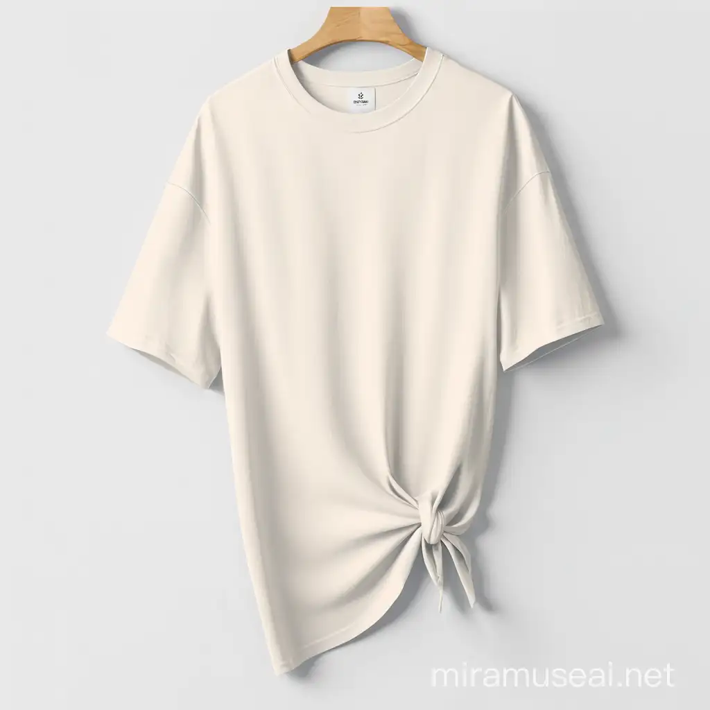 Casual Comfort Colors Shirt Mockup with Realistic Texture and Style Knot