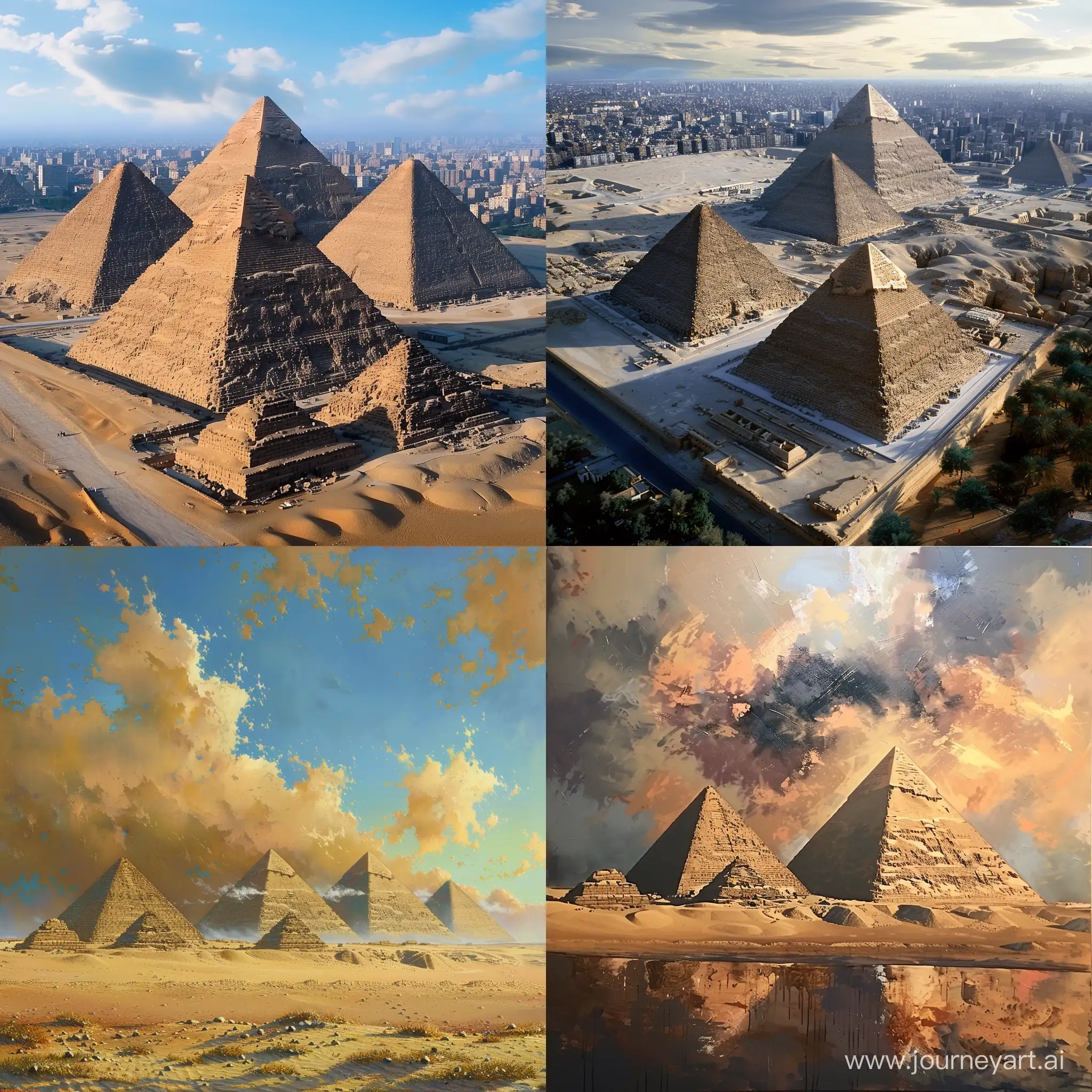 Majestic-Pyramids-at-Sunset-Ancient-Wonders-of-the-World-in-Golden-Light